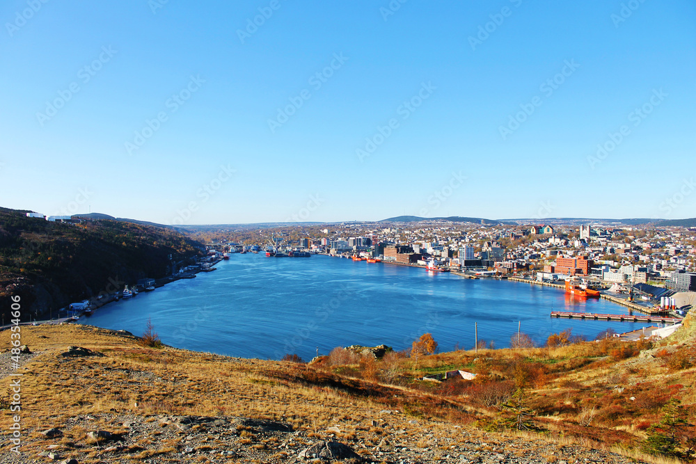 A view of St. John's Harbour and the city of St. John's, from Signal Hill.