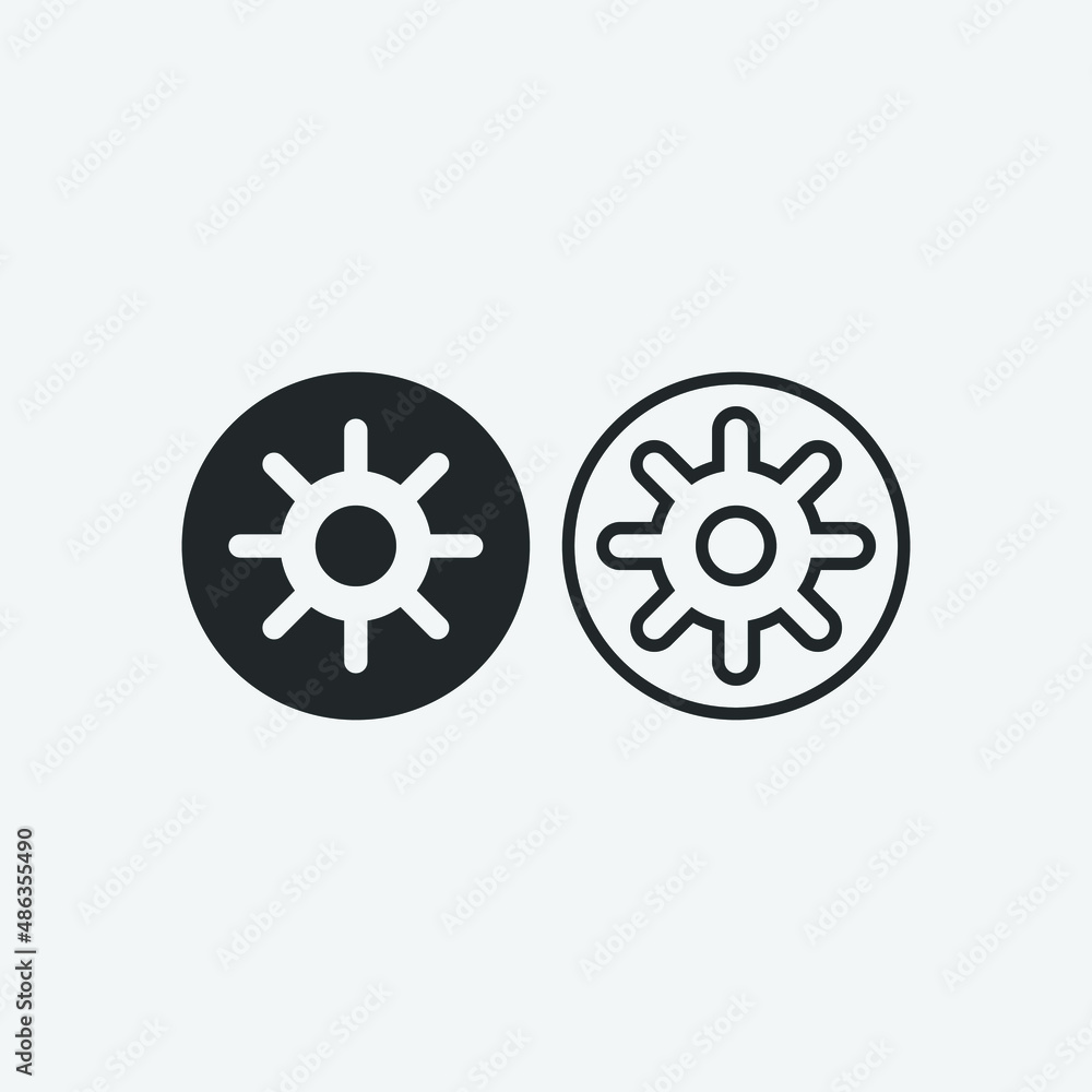 brightness vector icon illustration sign brightness vector icon illustration sign