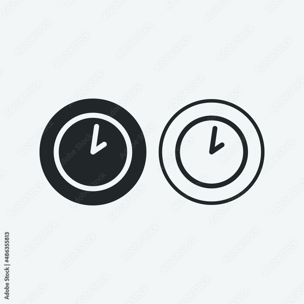 clock vector icon illustration sign clock vector icon illustration sign