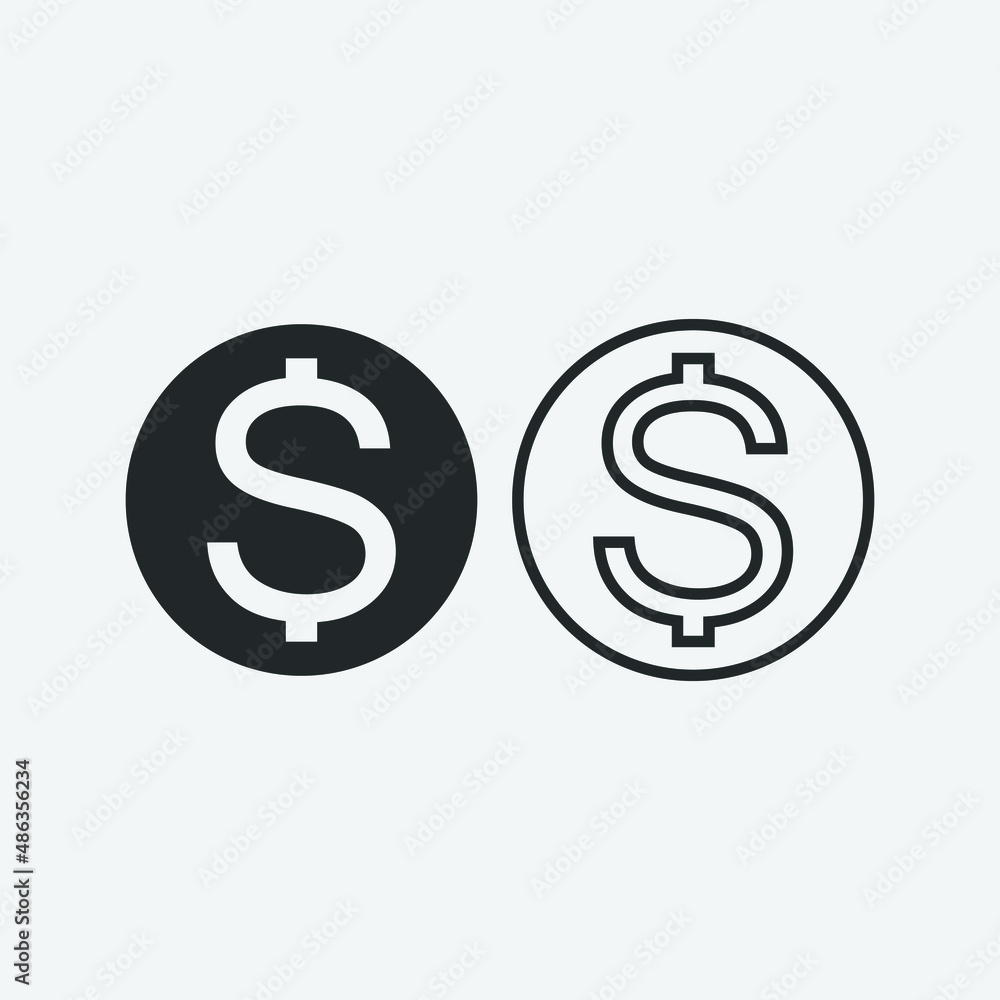 Dollar sign vector icon illustration sign Dollar sign vector icon illustration sign