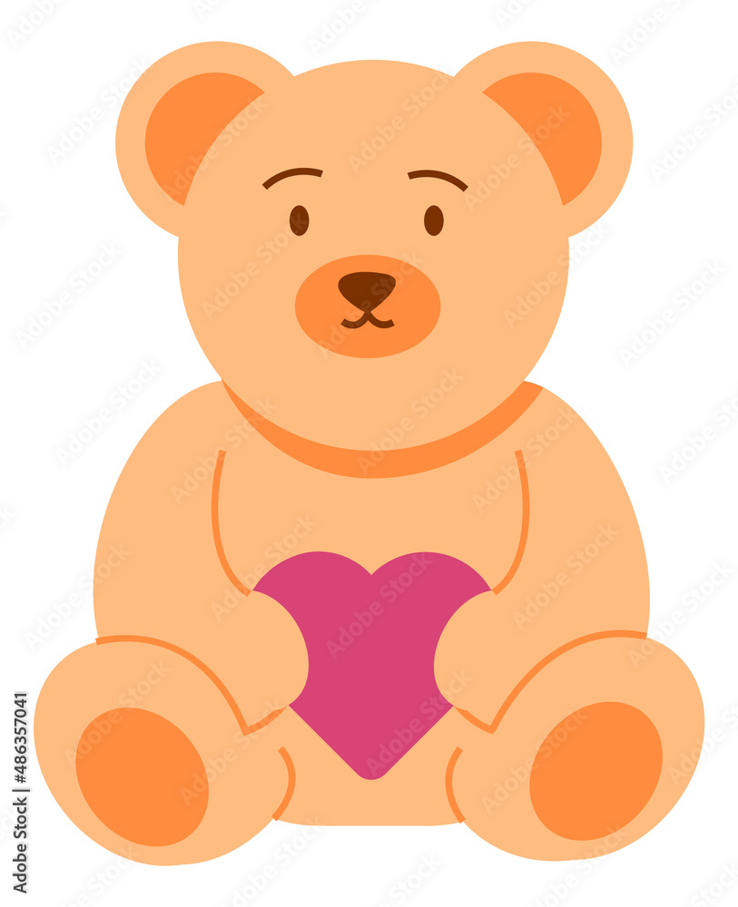 Teddy bear with heart. Romantic gift. Soft plush toy Teddy bear with heart. Romantic gift. Soft plush toy