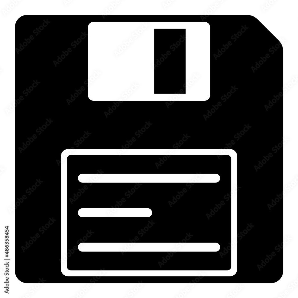 Floppy Disk Flat Icon Isolated On White Background Floppy Disk Flat Icon Isolated On White Background
