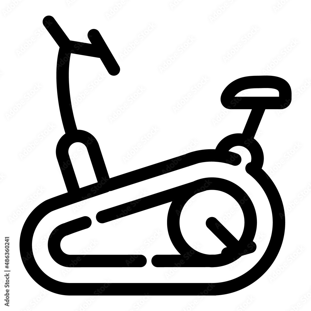 Exercise Bike Flat Icon Isolated On White Background Exercise Bike Flat Icon Isolated On White Background