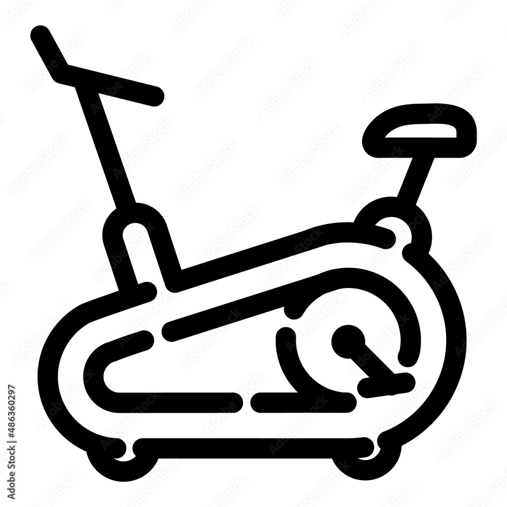 Exercise Bike Flat Icon Isolated On White Background Exercise Bike Flat Icon Isolated On White Background