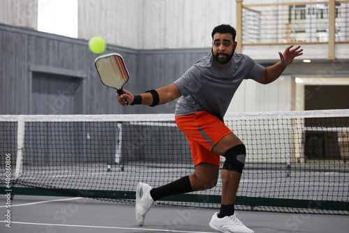 pickleball is played indoors photo