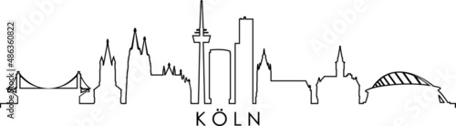 KÖLN NRW Deutschland City Skyline Vector

