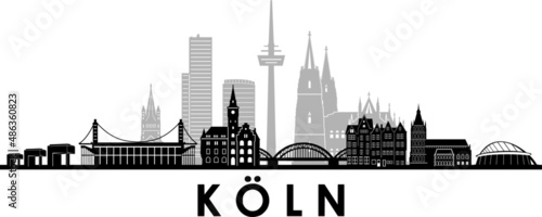 KÖLN NRW Deutschland City Skyline Vector
