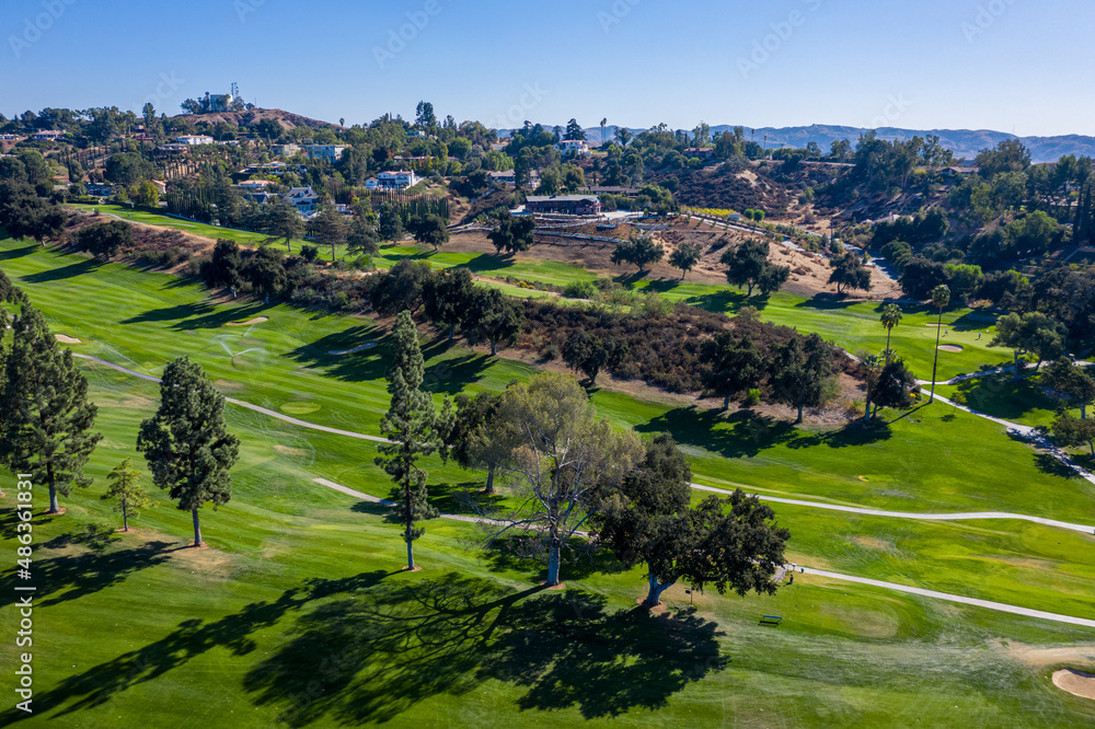 View above golf course View above golf course