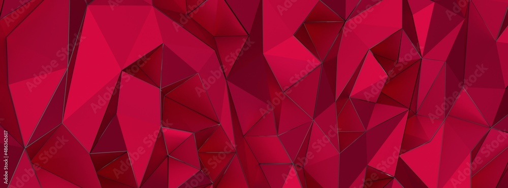 Obraz premium Color Blend Rainbow Trendy Low Poly BG Design magenta 3d