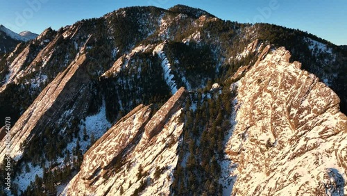 Flatirons in Boulder, CO - Stock drone footage photo