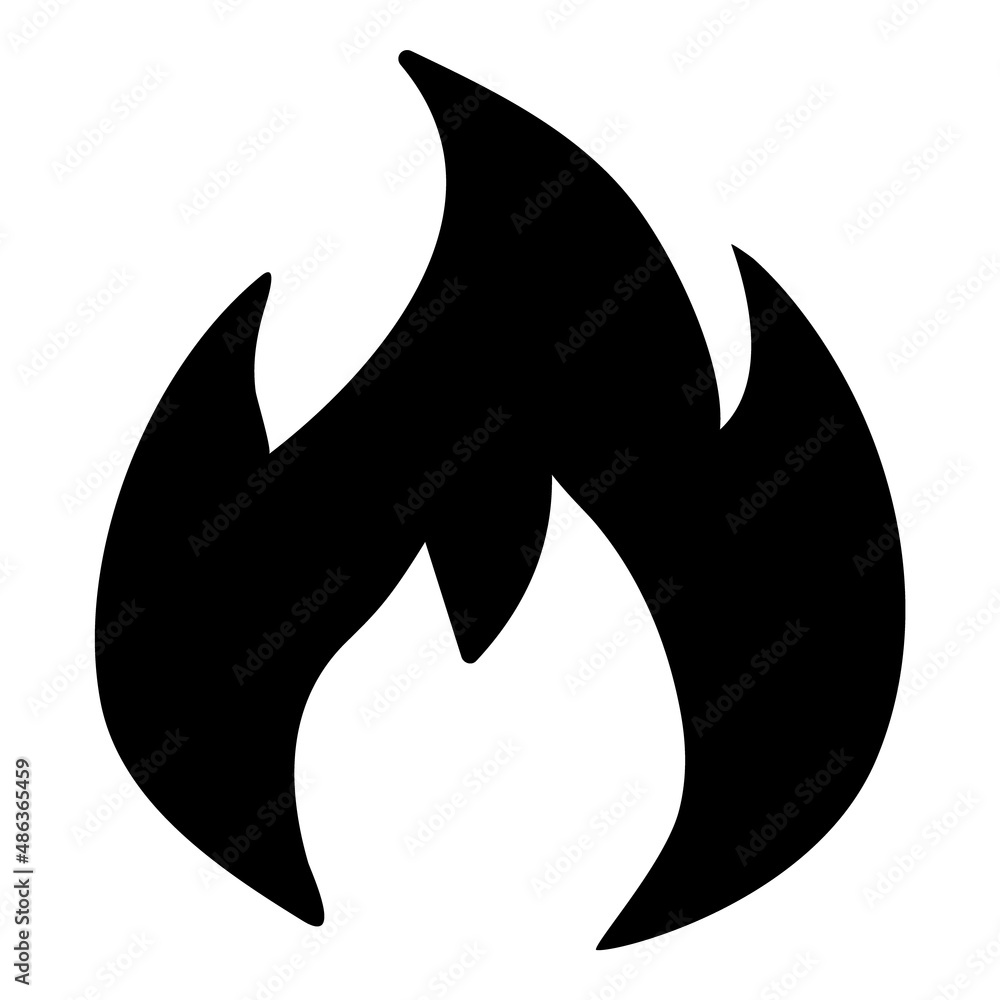 Flame Flat Icon Isolated On White Background Flame Flat Icon Isolated On White Background