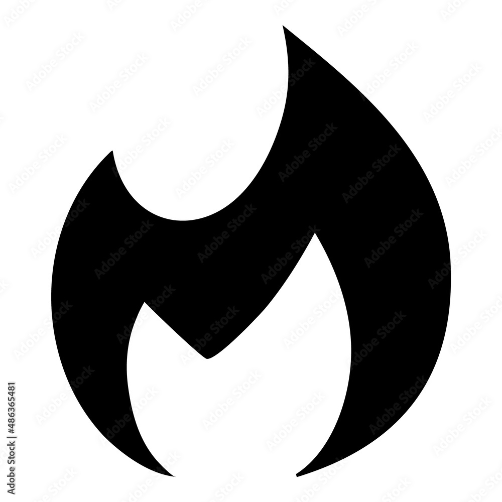 Flame Flat Icon Isolated On White Background Flame Flat Icon Isolated On White Background