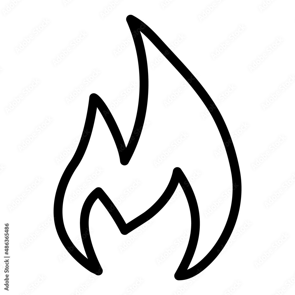 Flame Flat Icon Isolated On White Background Flame Flat Icon Isolated On White Background