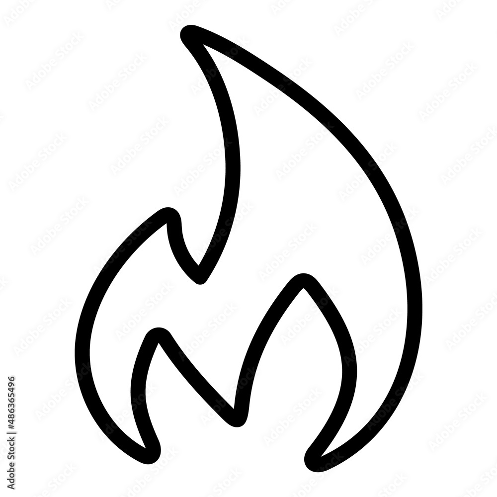 Flame Flat Icon Isolated On White Background Flame Flat Icon Isolated On White Background