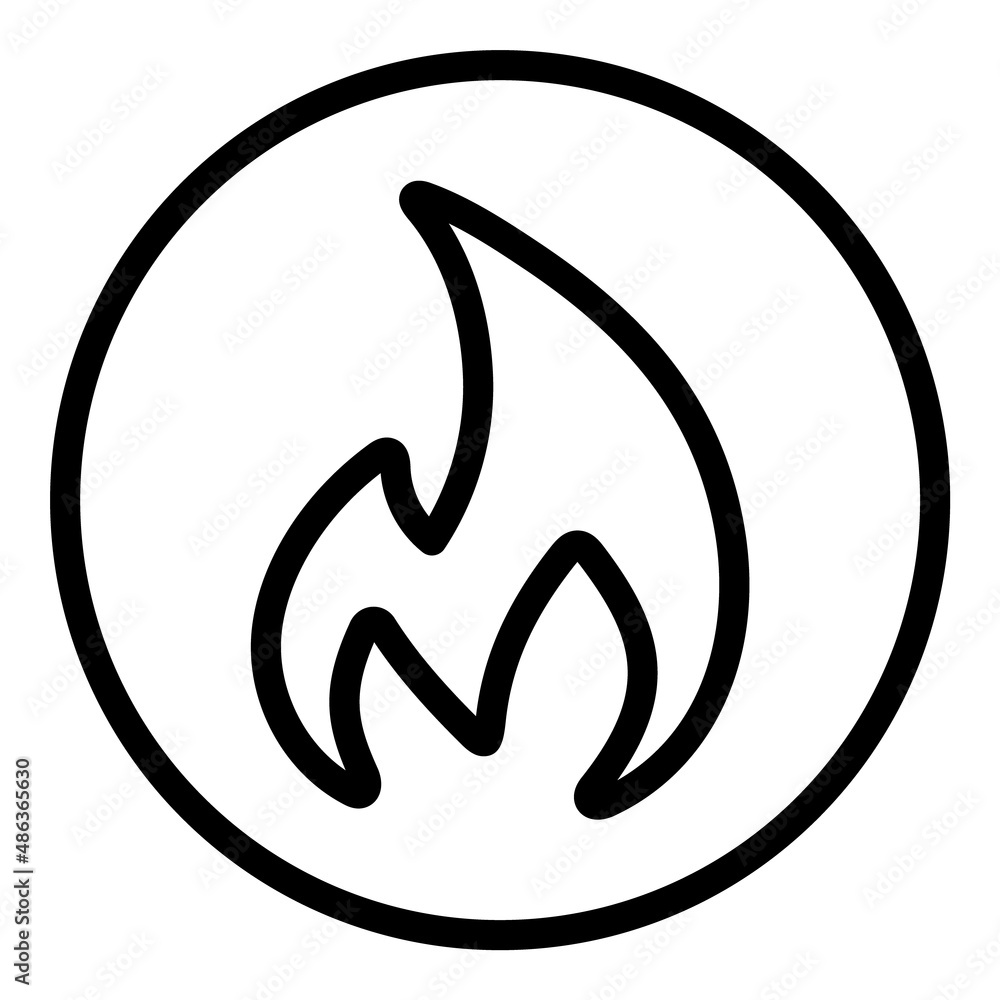 Flame Flat Icon Isolated On White Background Flame Flat Icon Isolated On White Background
