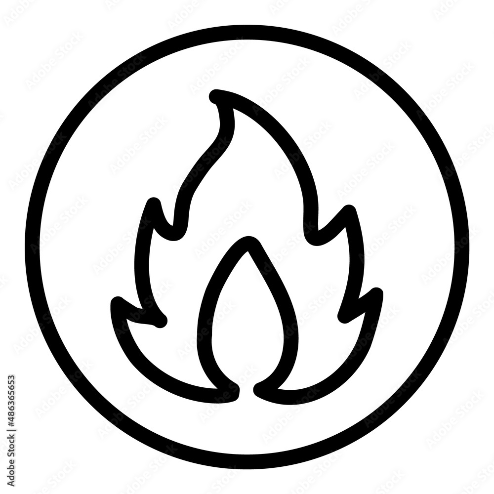 Flame Flat Icon Isolated On White Background Flame Flat Icon Isolated On White Background