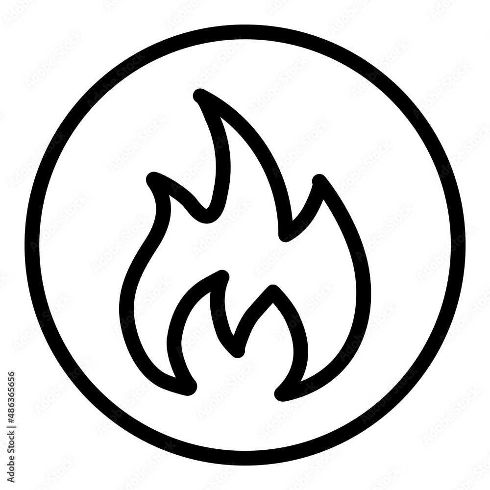 Flame Flat Icon Isolated On White Background Flame Flat Icon Isolated On White Background