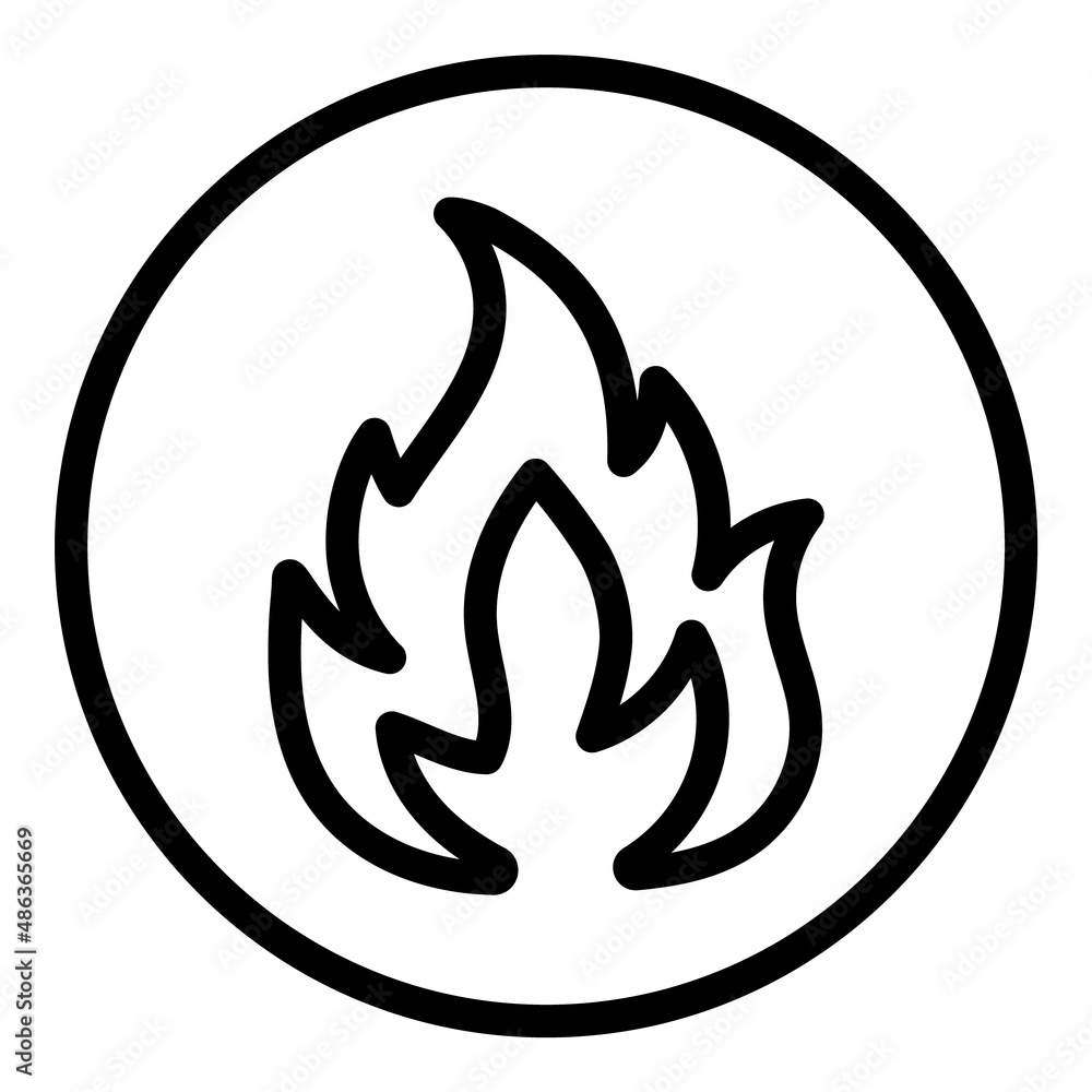 Flame Flat Icon Isolated On White Background Flame Flat Icon Isolated On White Background
