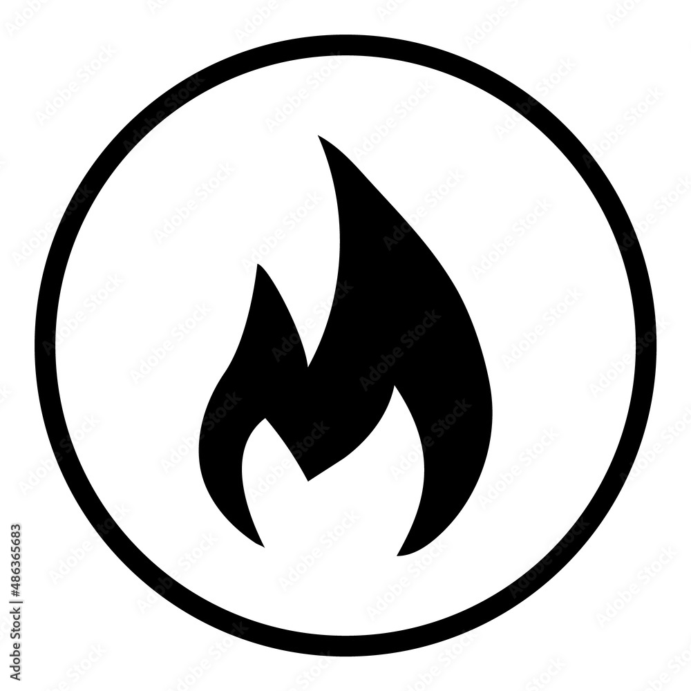Flame Flat Icon Isolated On White Background Flame Flat Icon Isolated On White Background