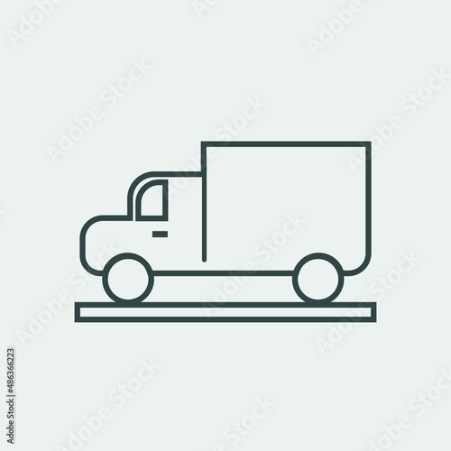 delivery car vector icon illustration sign 