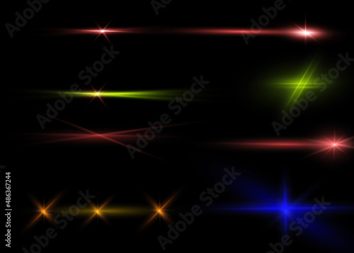 Φωτογραφία Laser beams, horizontal light beams