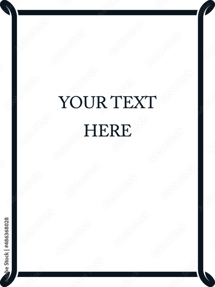 Black and white border frame board. Vector background. Simple rectangular billboard, plaque, signboard or label 
