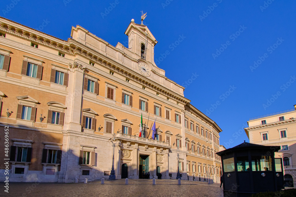 Palazzo Montecitorio, seat of the Italian Parliament in Rome