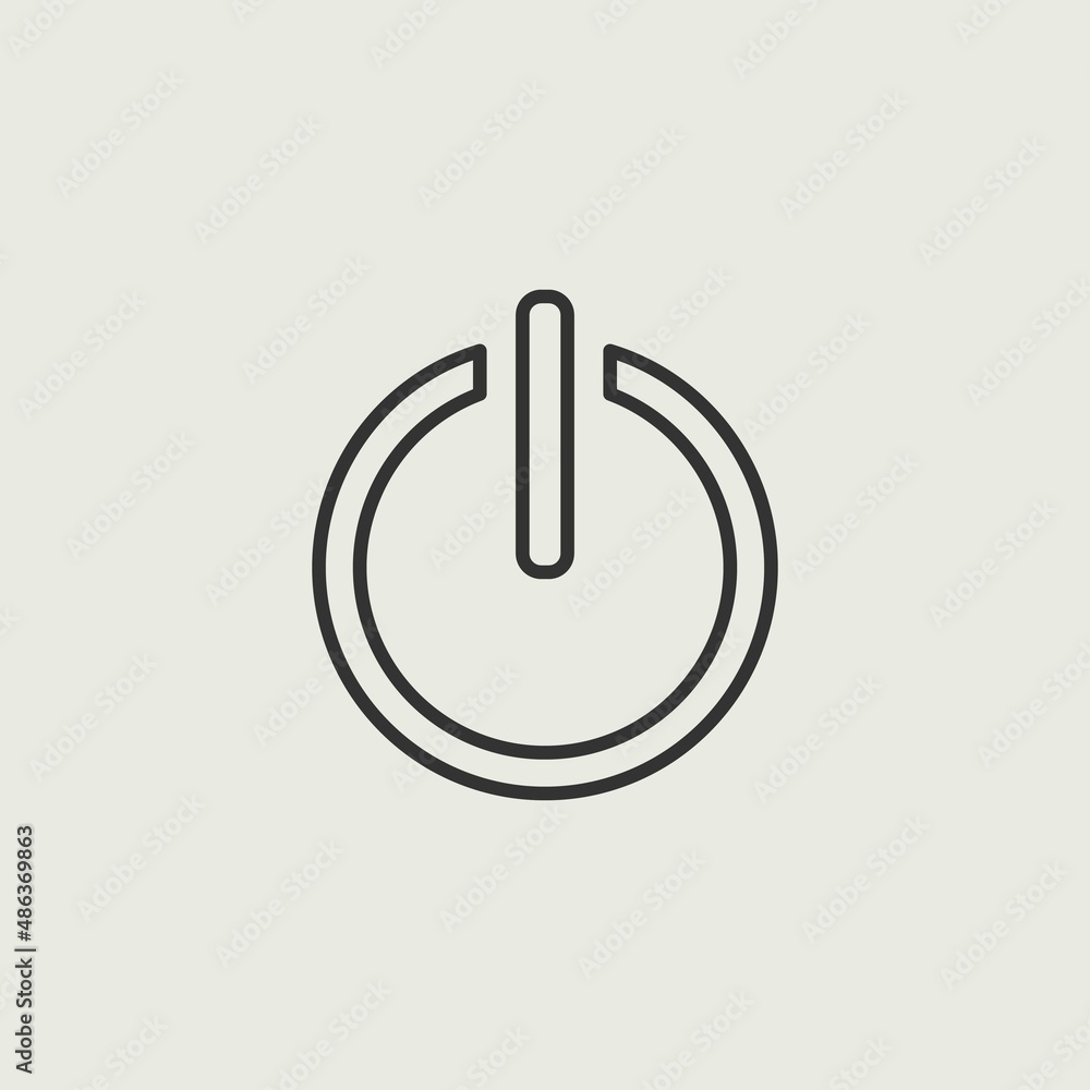 On and off button vector icon illustration sign On and off button vector icon illustration sign