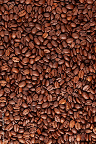 Roasted coffee beans  close-up. Design element