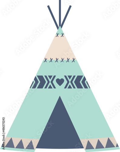 Wigwam Tribal Teepee blue