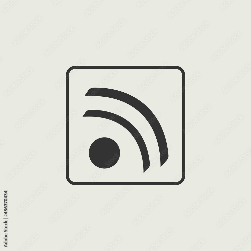 RSS sign vector icon illustration sign RSS sign vector icon illustration sign