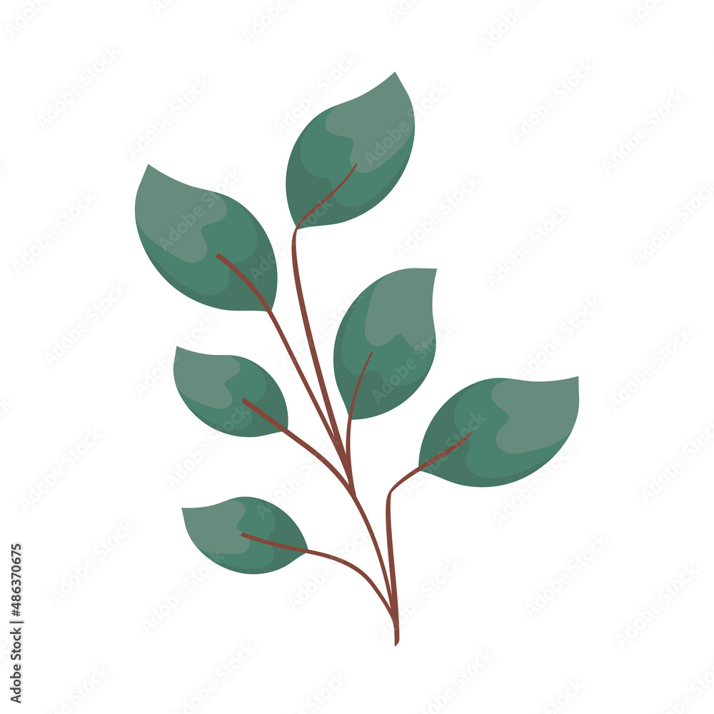 Obraz premium leaves green watercolour plant