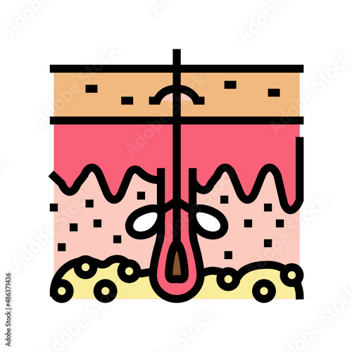 sebum skin production color icon vector. sebum skin production sign. isolated symbol illustration