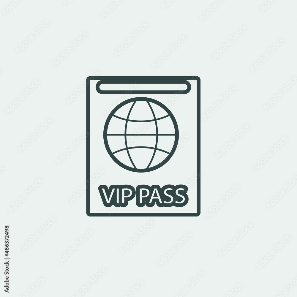 Vip_pass vector icon illustration sign Vip_pass vector icon illustration sign