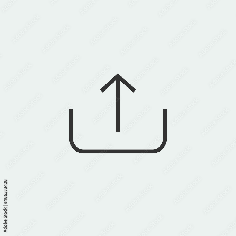 Upload vector icon illustration sign Upload vector icon illustration sign