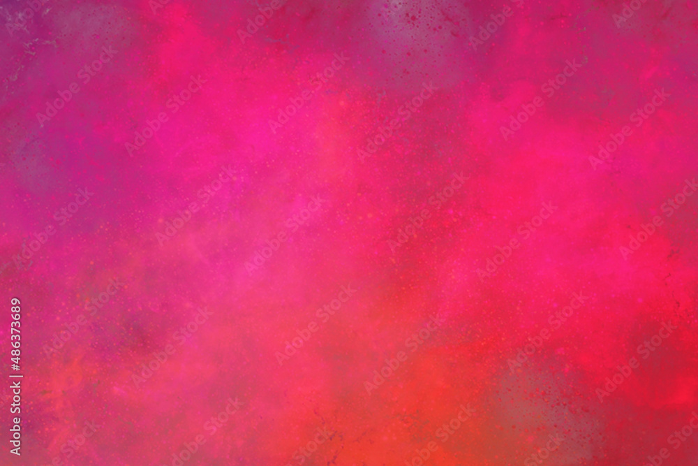 Cosmic abstract pink background imitating coloured dust, splashes of paint