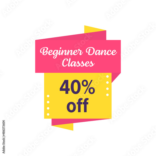 Beginner dance classes with discount price emblem