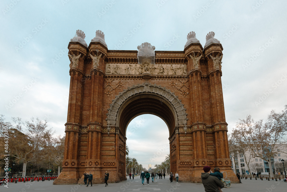 Arco do Triunfo em Barcelona, Espanha