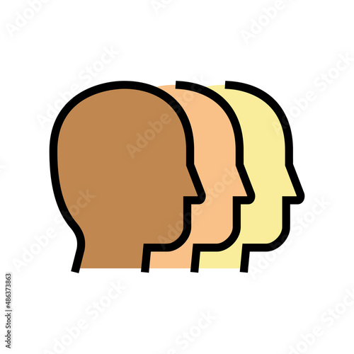 skin color color icon vector. skin color sign. isolated symbol illustration