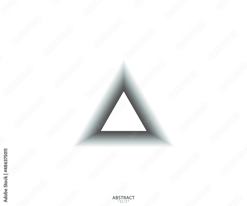 Triangle line vector. Pyramid line art. Geometric shape. Logo sign design Triangle line vector. Pyramid line art. Geometric shape. Logo sign design