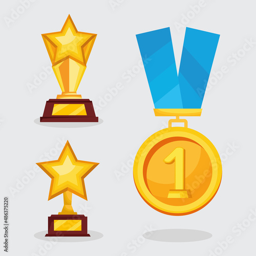three golden awards icons