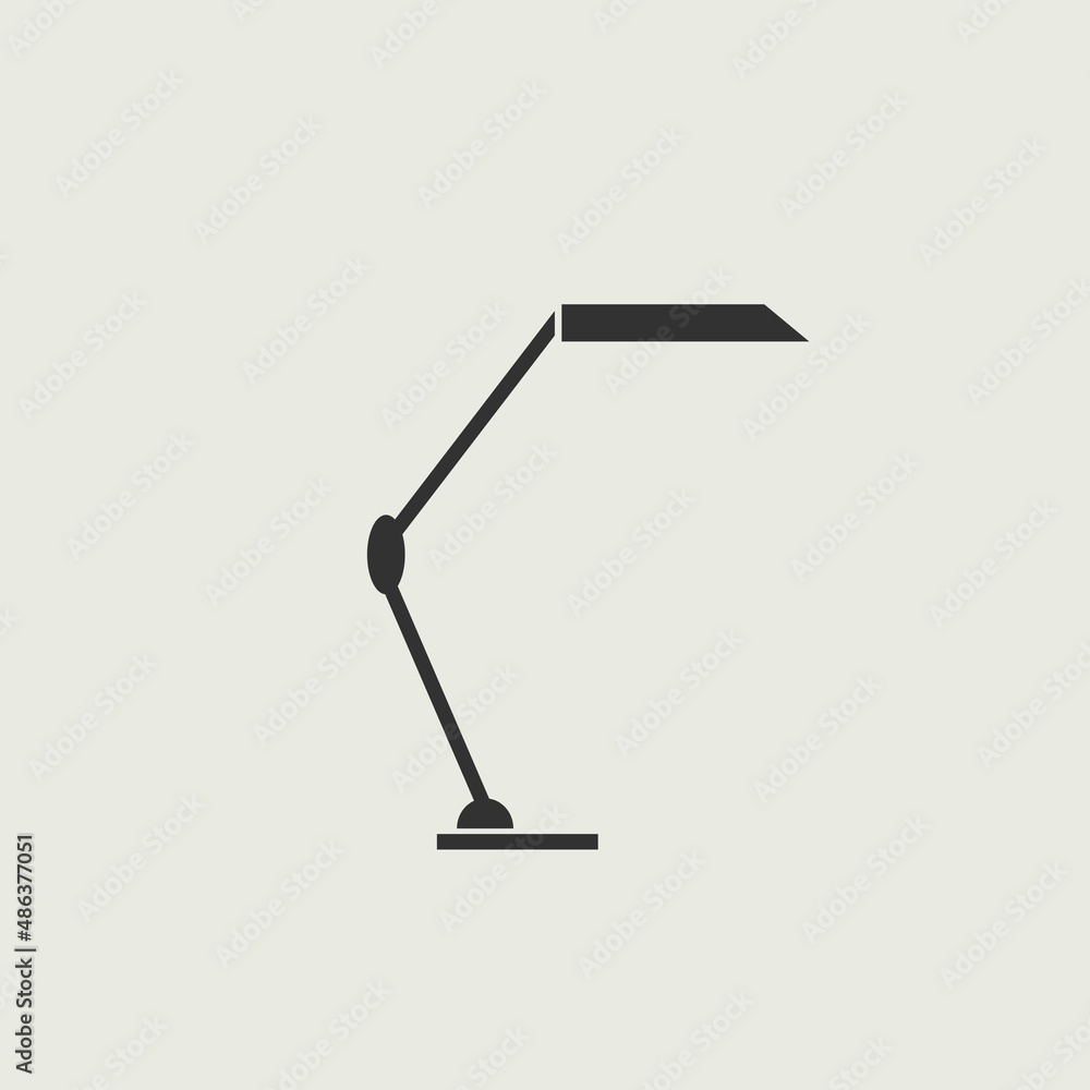 Table lamp vector icon illustration sign Table lamp vector icon illustration sign