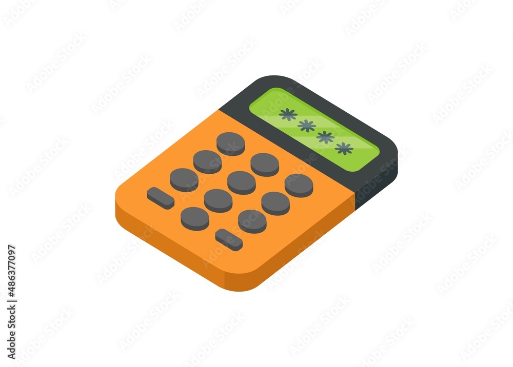 Internet banking token in isometric view. Simple flat illustration.
Internet banking token in isometric view. Simple flat illustration.