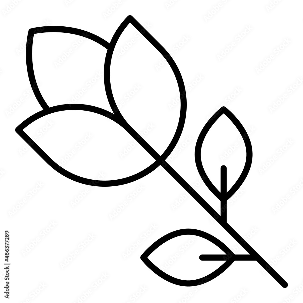 Flower Flat Icon Isolated On White Background