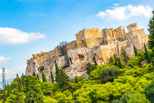 Acropolis of Athens ruins Parthenon Greeces capital Athens in Greece. © arkadijschell