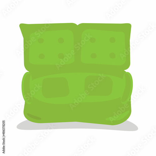 Soft two-seat green sofa