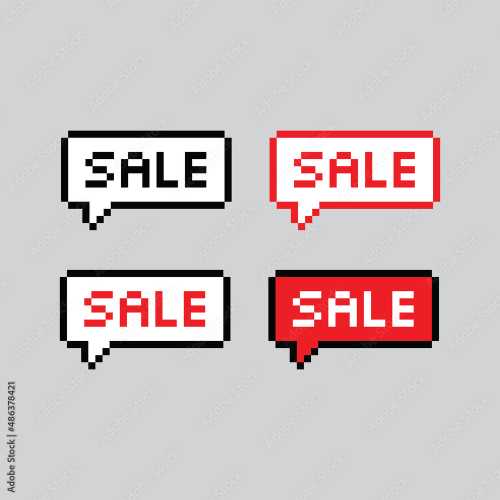 pixel sale icon vector Chat symbol pixel sale icon vector Chat symbol