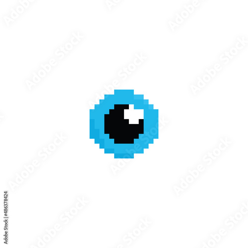 pixel  eye icon vector pixel art element for 8 bit game