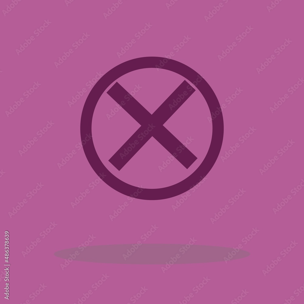 Cancel sign vector icon illustration sign Cancel sign vector icon illustration sign