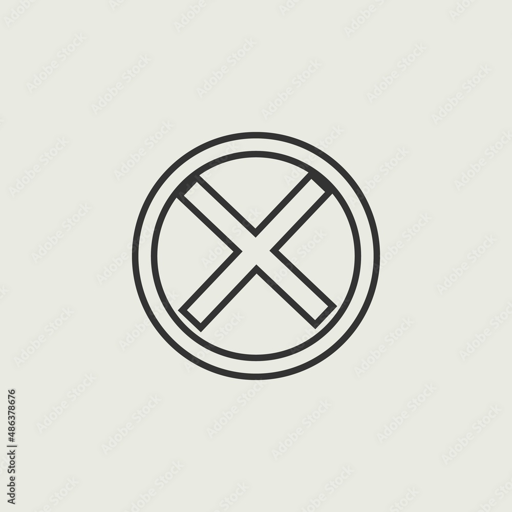 Cancel sign vector icon illustration sign Cancel sign vector icon illustration sign